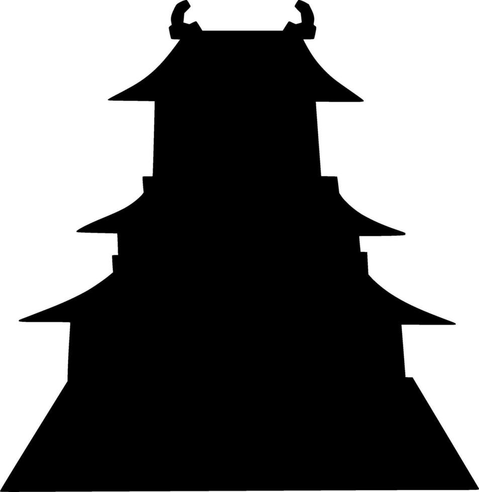 Castle Silhouette Vector on white background