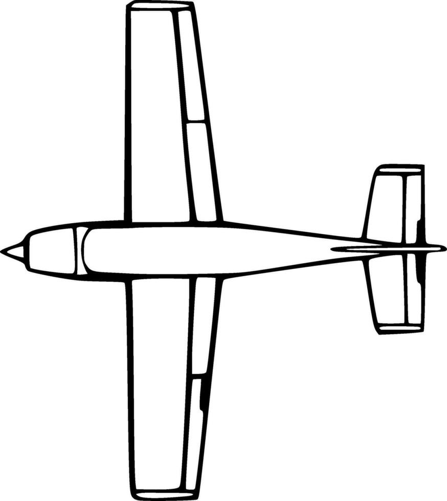 Airplane Silhouette Vector on white background