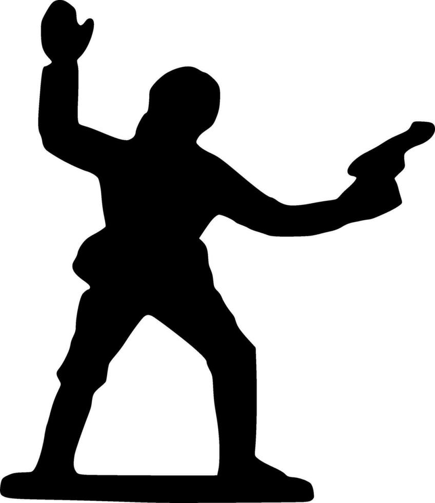 Soldier Silhouette Vector on white background