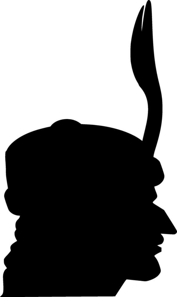 Indian Silhouette Vector on white background