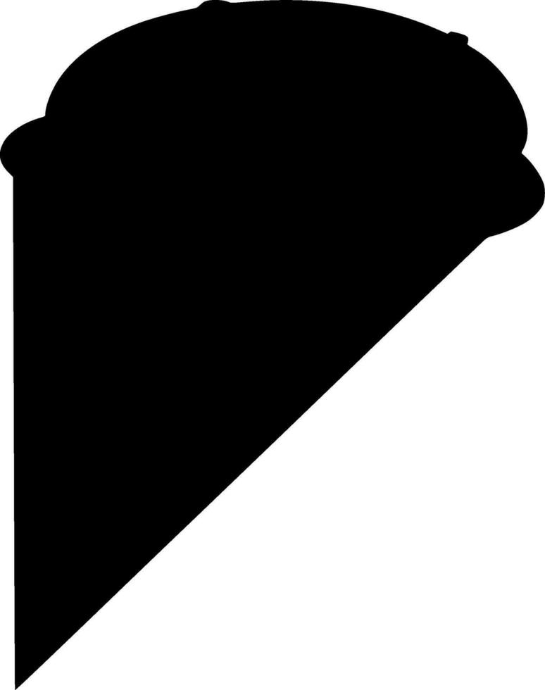 Ice Cream Silhouette Vector on white background