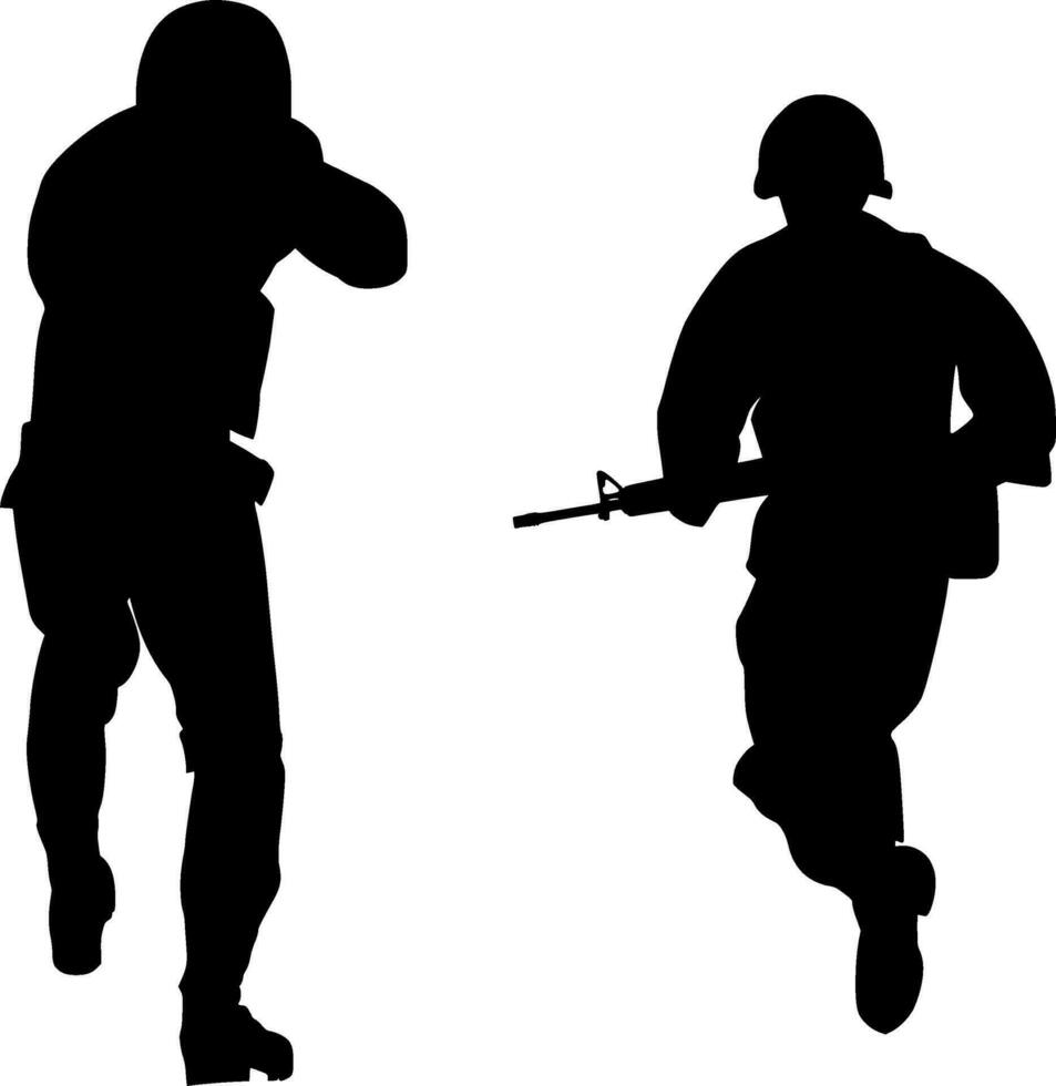 Soldier Silhouette Vector on white background