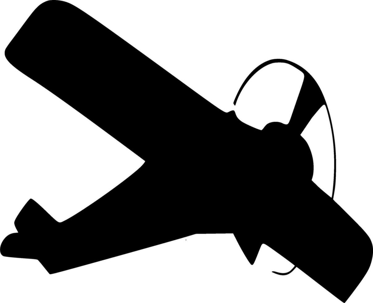 Airplane Silhouette Vector on white background