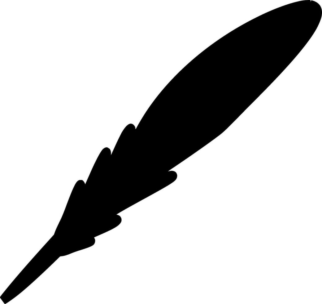 Feathers Silhouette Vector on white background