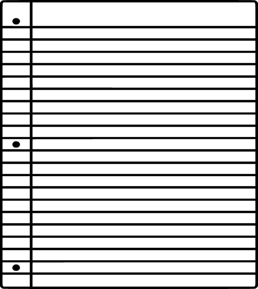 Note Paper Silhouette Vector on white background
