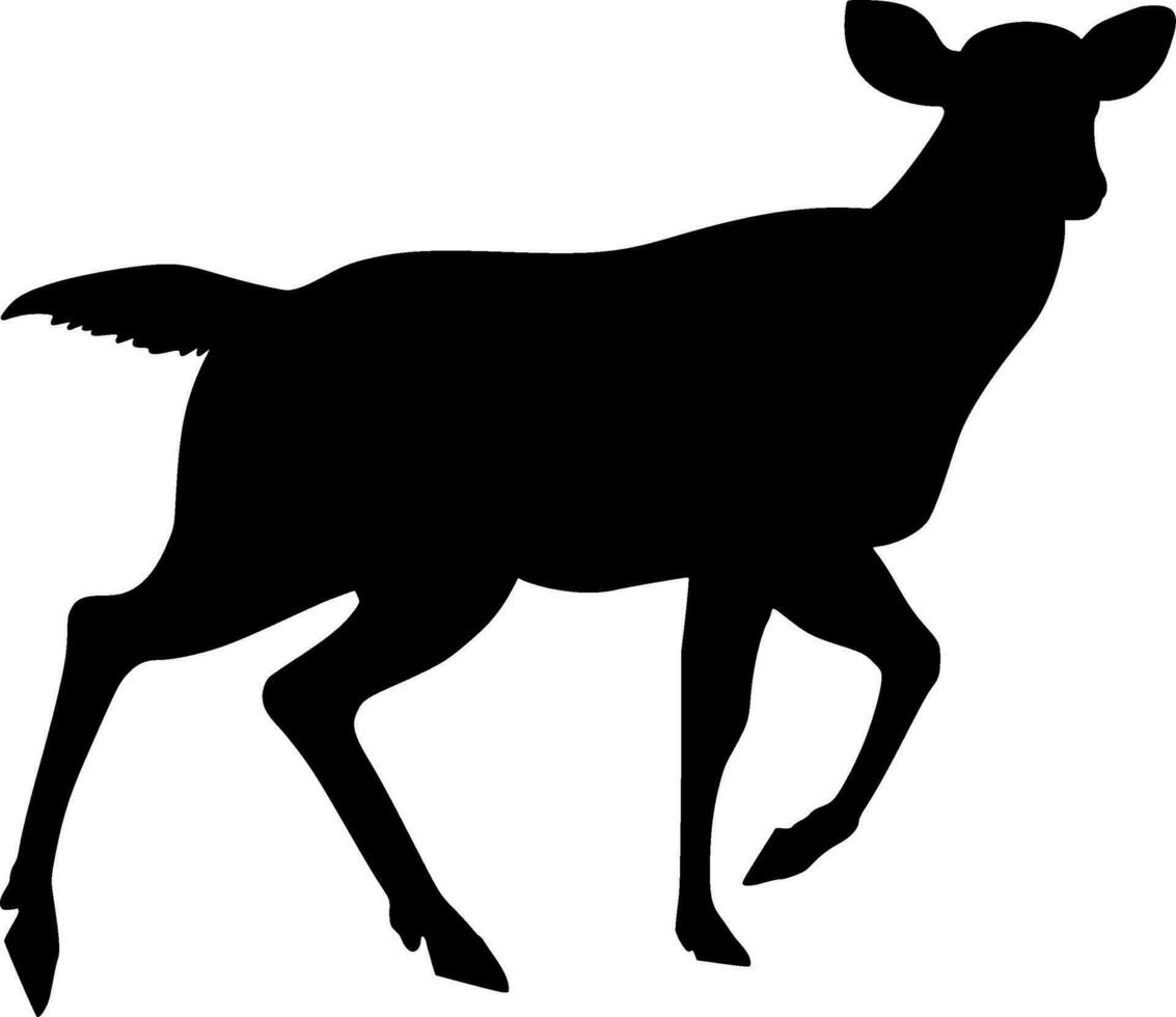 Deer Silhouette Vector on white background