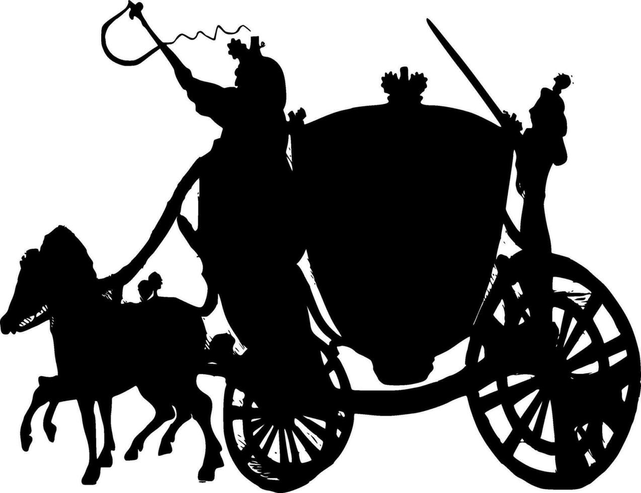 Carriage Silhouette Vector on white background