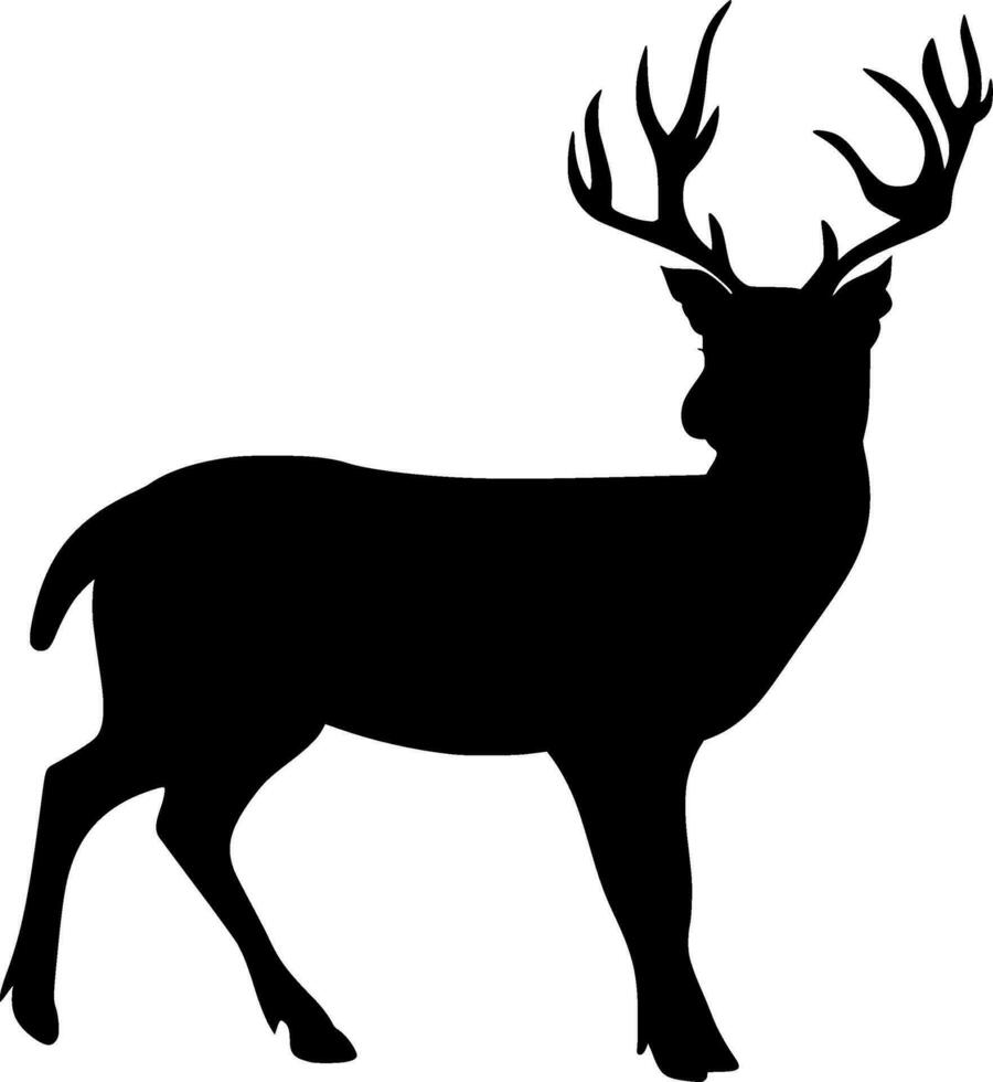 Deer Silhouette Vector on white background