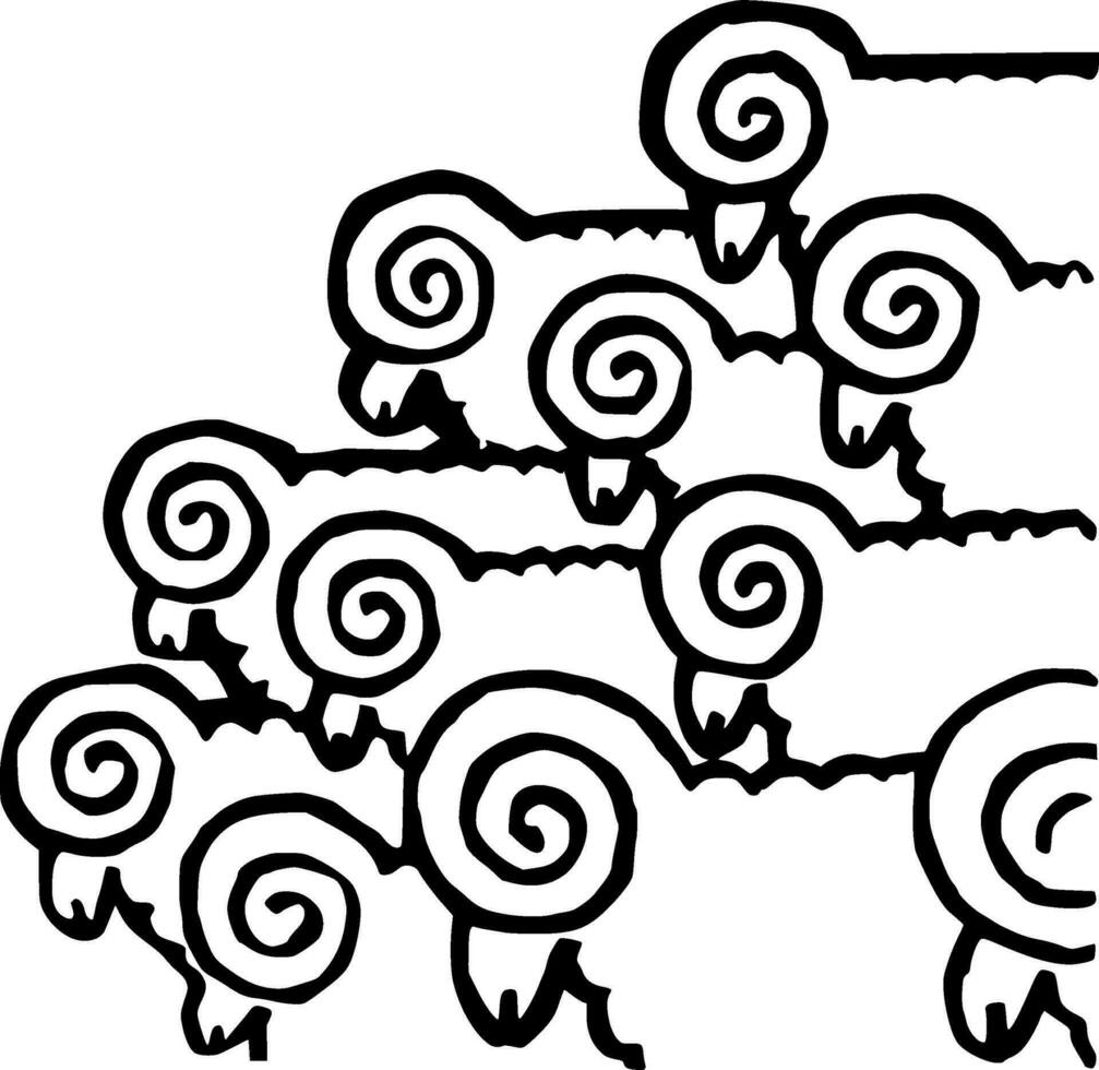 Sheep Silhouette Vector on white background