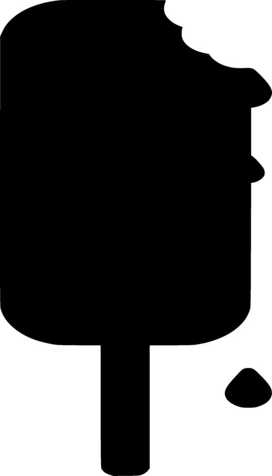 Ice Cream Silhouette Vector on white background