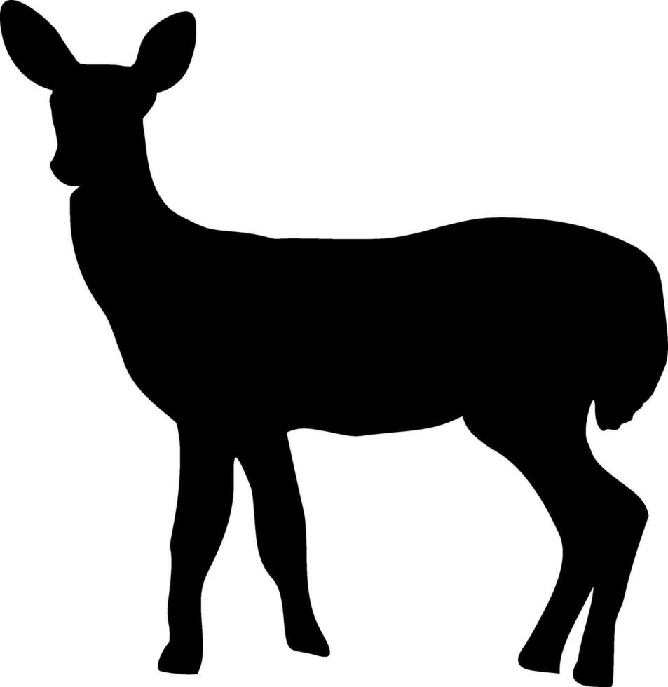 Deer Silhouette Vector on white background