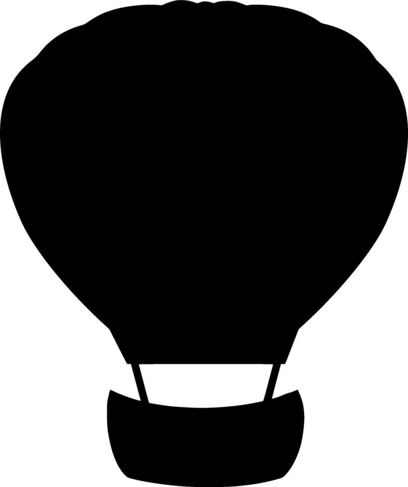 Hot Air Ballon  Silhouette Vector on white background