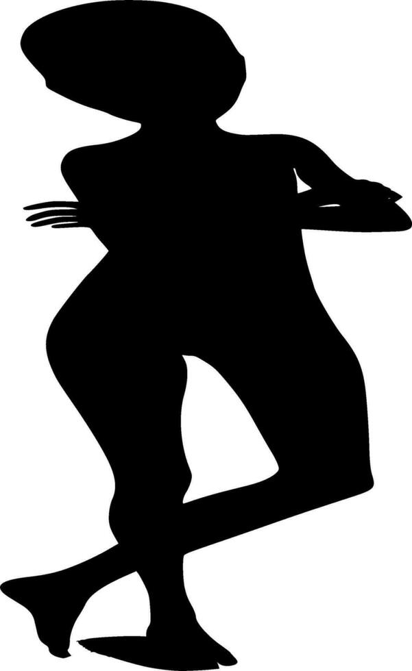 Alien Silhouette Vector on white background