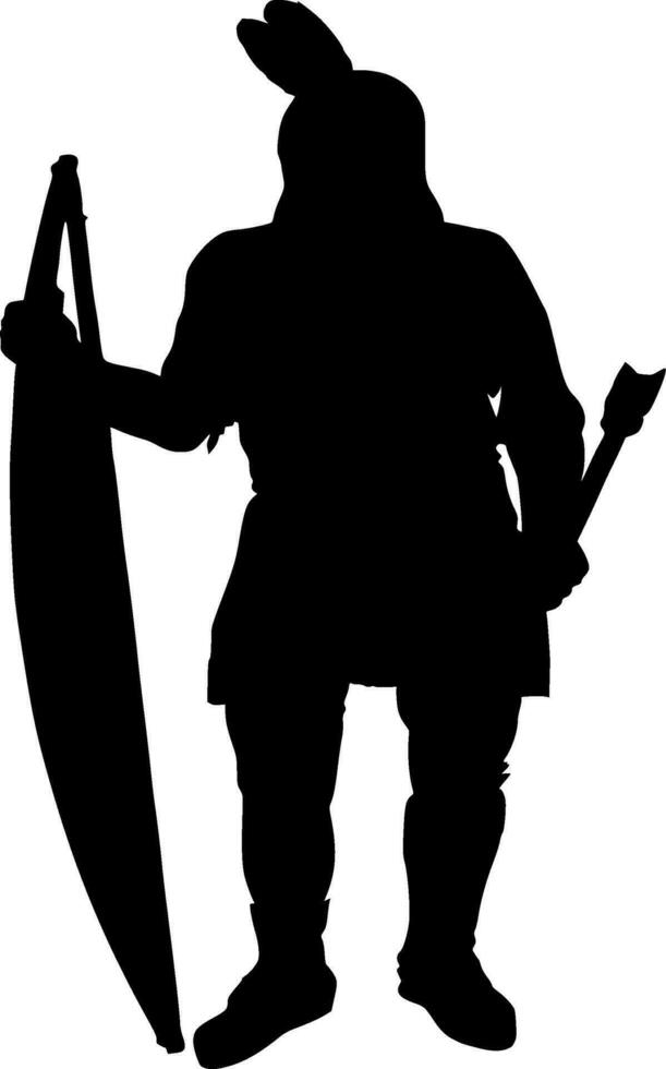 Indian Silhouette Vector on white background