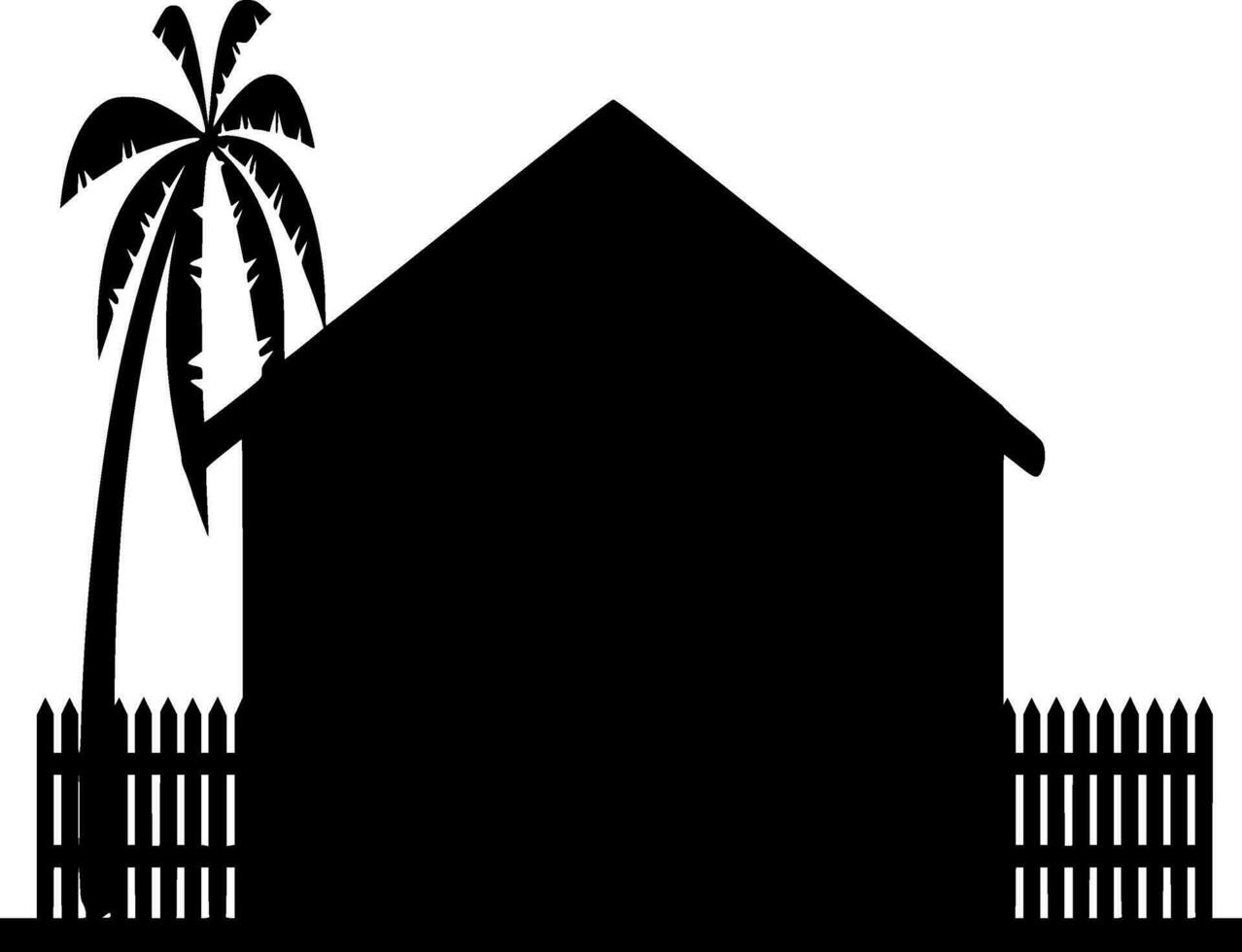 House Silhouette Vector on white background