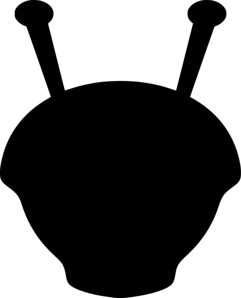 Alien Silhouette Vector on white background