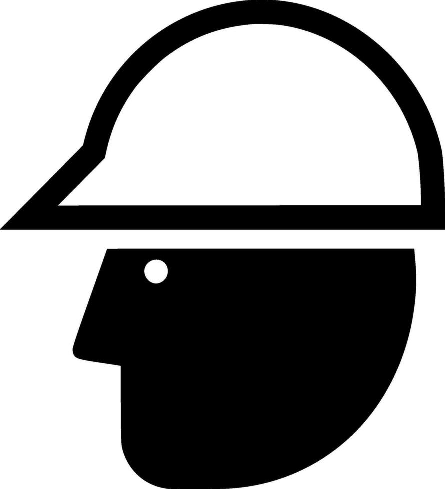 Helmet Silhouette Vector on white background