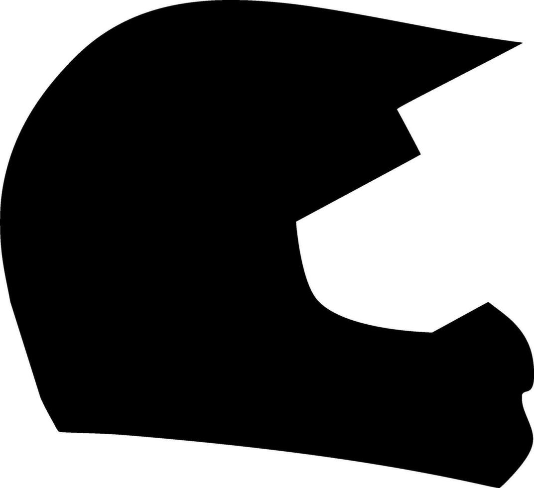 Helmet Silhouette Vector on white background