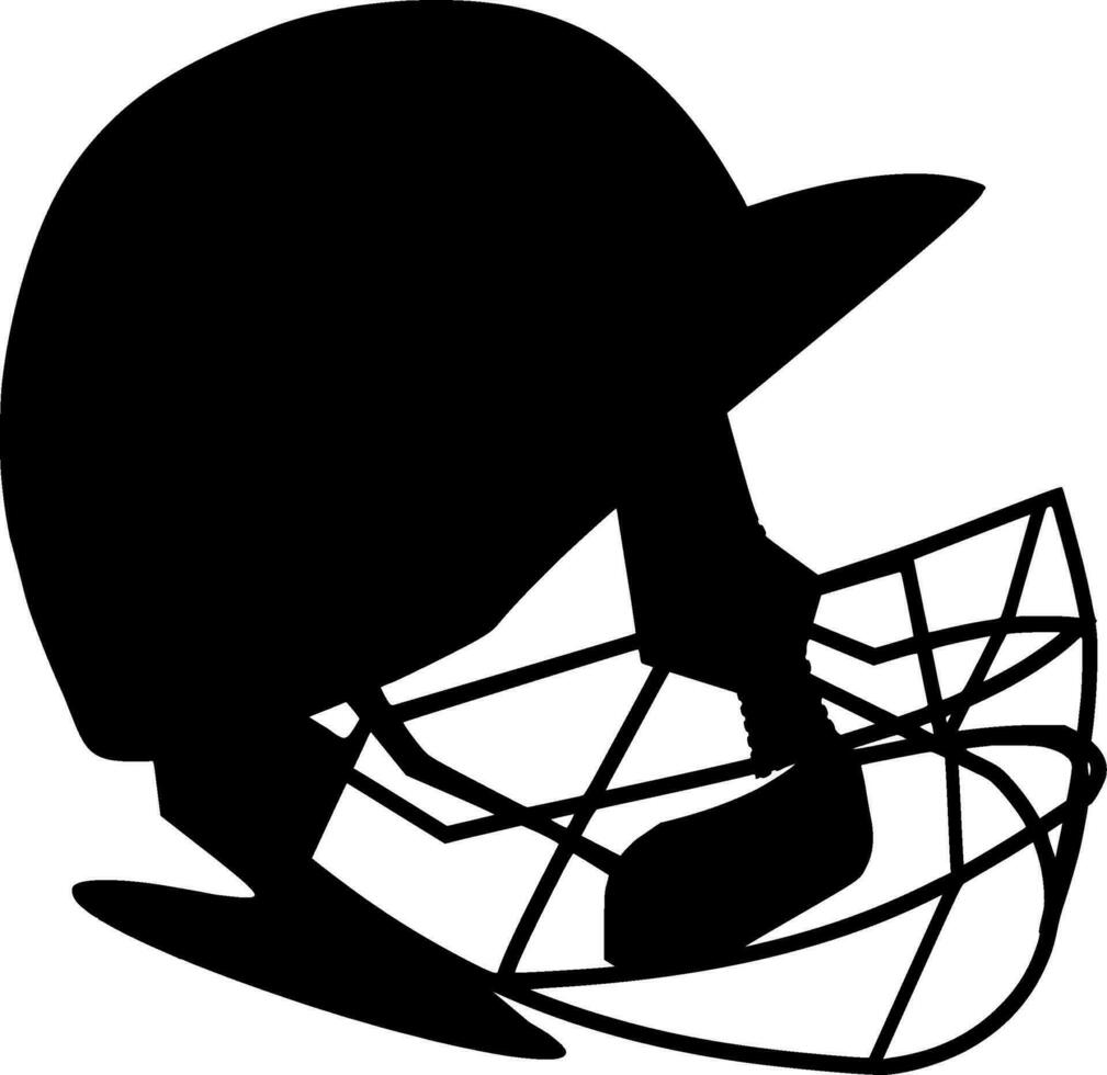 Helmet Silhouette Vector on white background