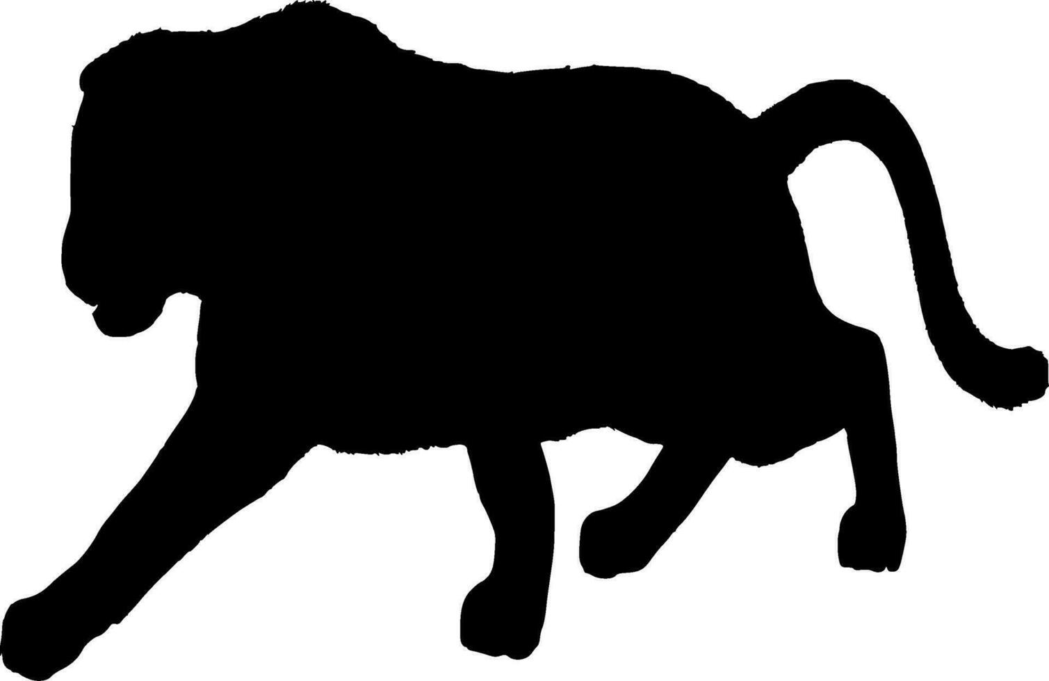 pantera silueta vector en blanco antecedentes