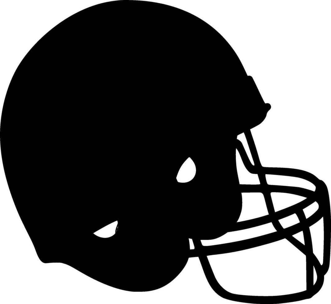 Helmet Silhouette Vector on white background