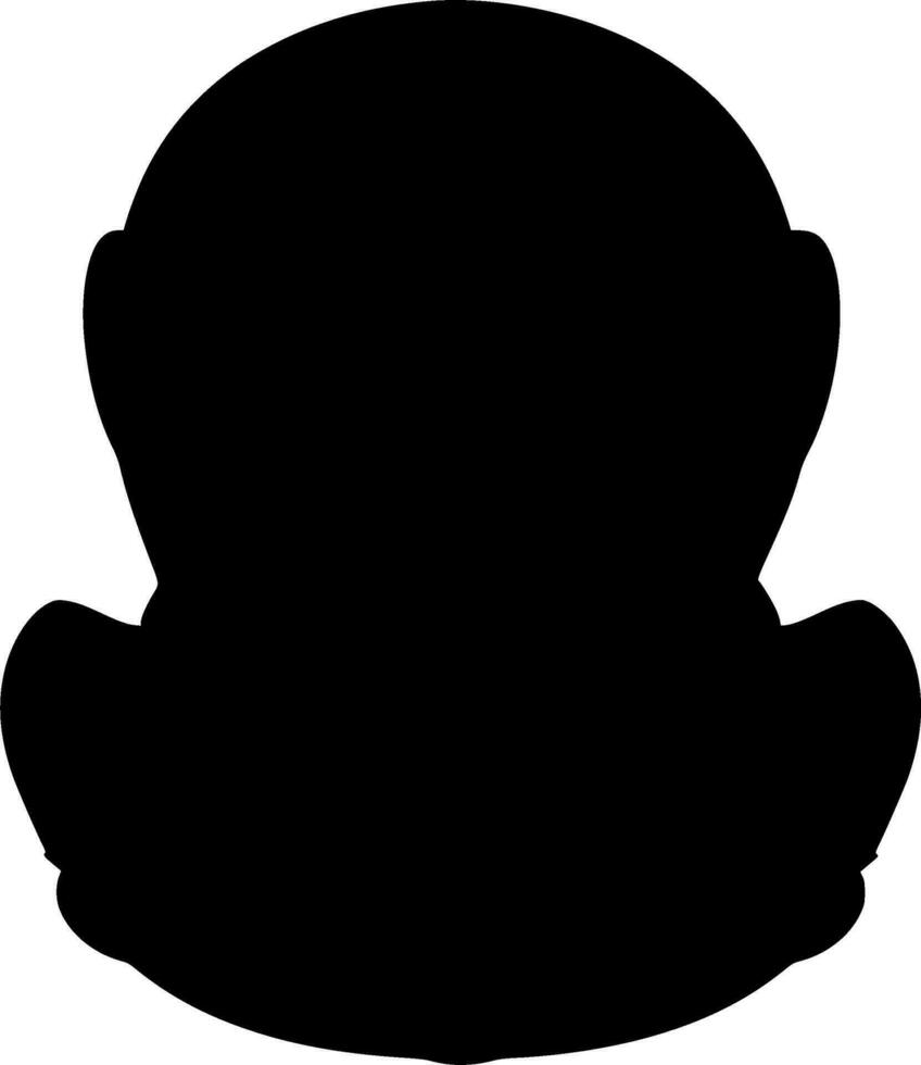 Helmet Silhouette Vector on white background