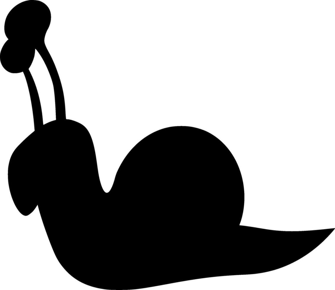 Snail Silhouette Vector on white background