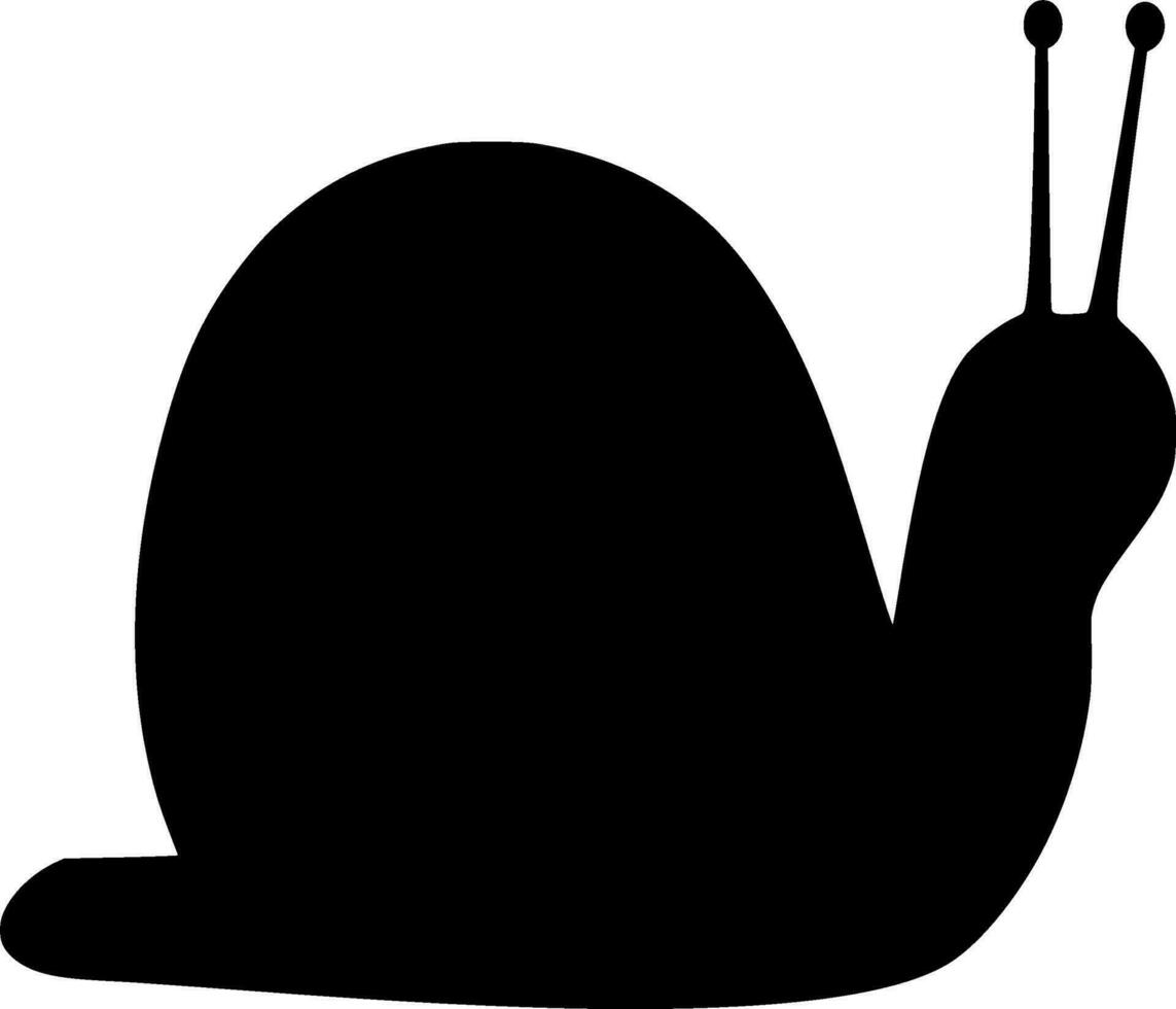 Snail Silhouette Vector on white background