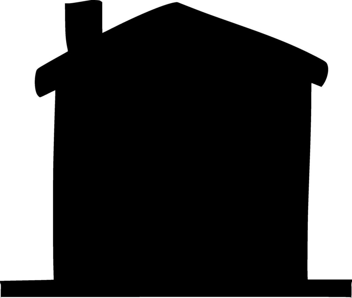 House Silhouette Vector on white background