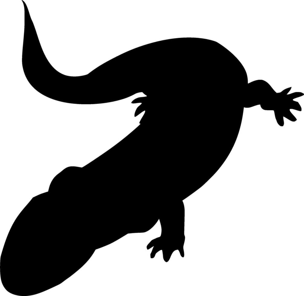 Gecko Silhouette Vector on white background