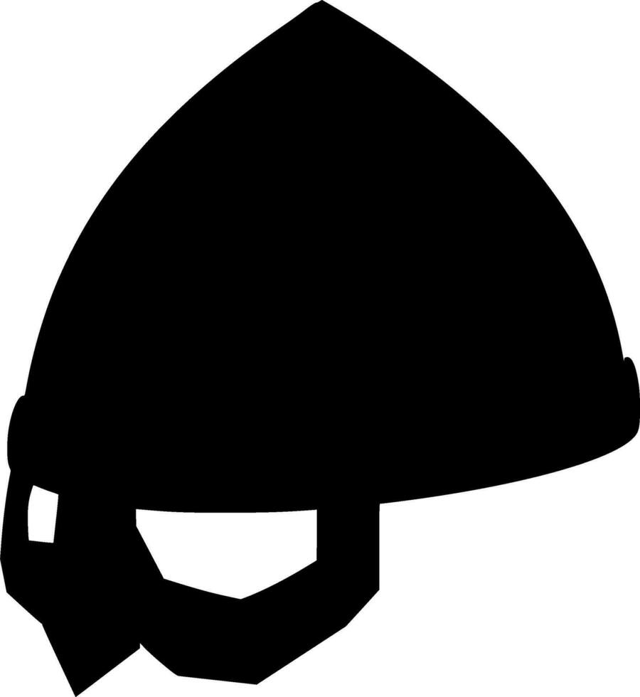 Helmet Silhouette Vector on white background