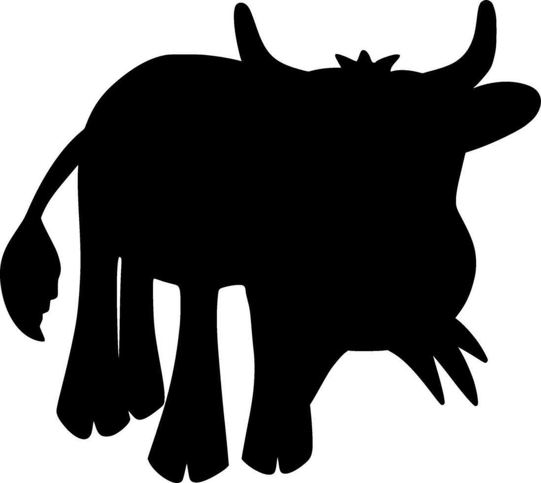 Cow Silhouette Vector on white background