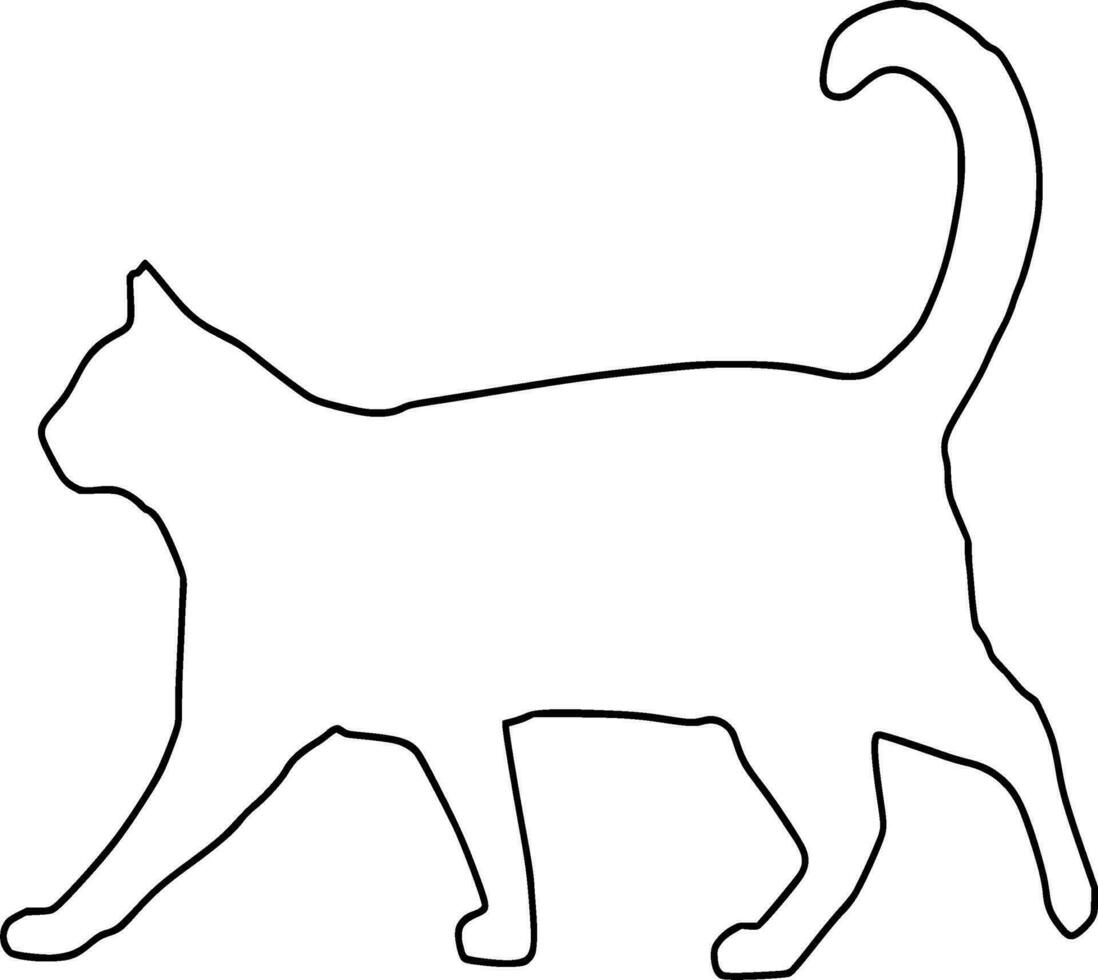 gato silueta vector en blanco antecedentes