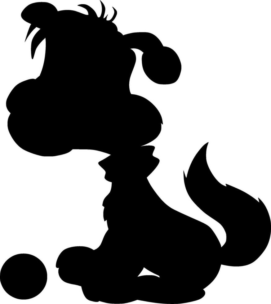 Dog Silhouette Vector on white background