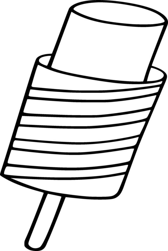 Ice Cream Silhouette Vector on white background