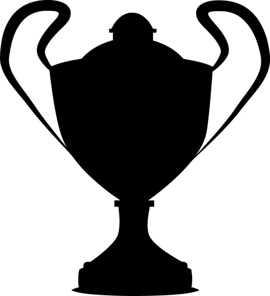 Trophy Silhouette Vector on white background