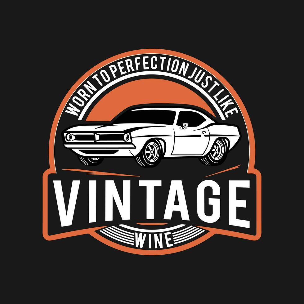 Vantage car t-shirt design, Classic car poster with typography vector