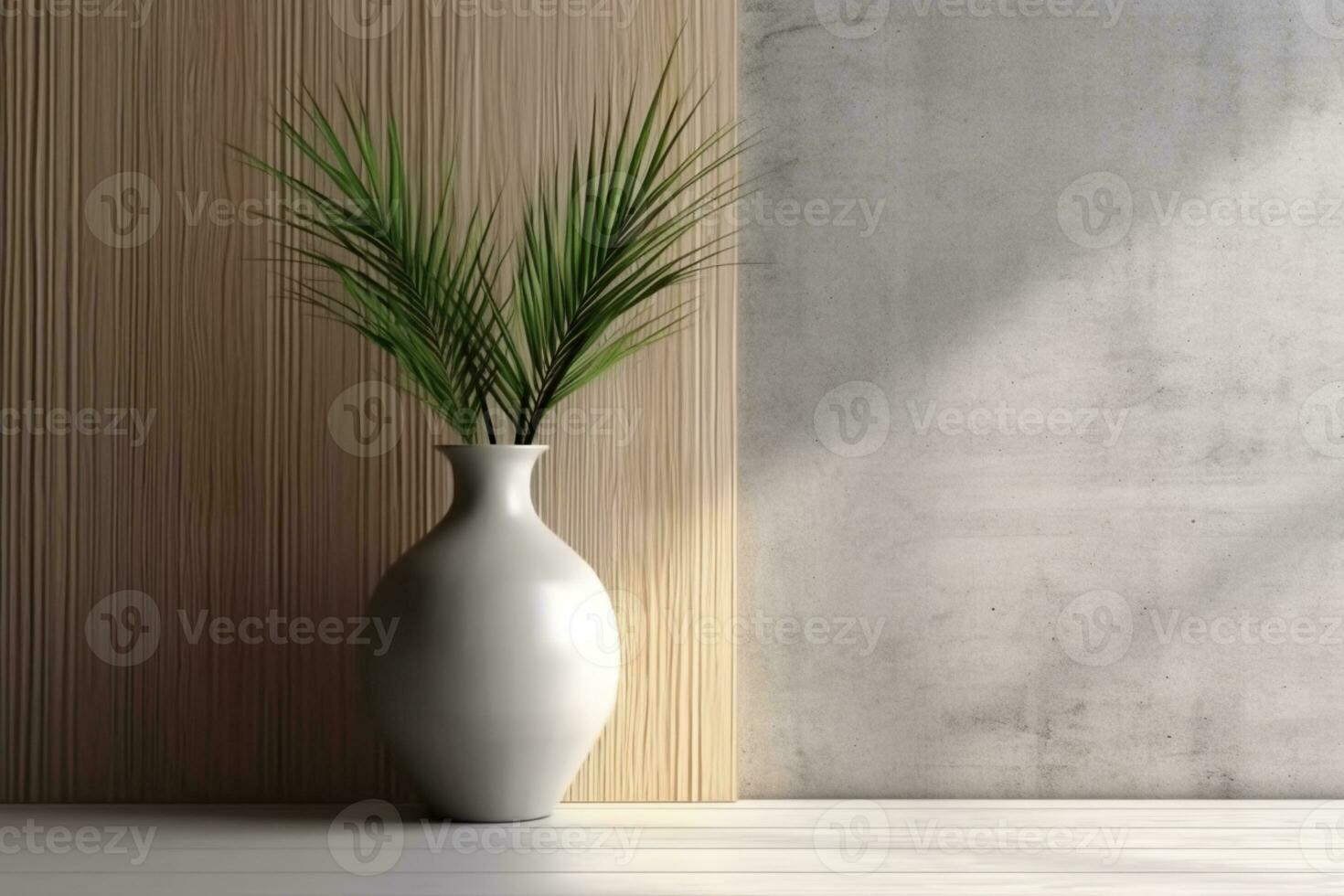 AI generated Flowers in a flower vase.Copy space. photo