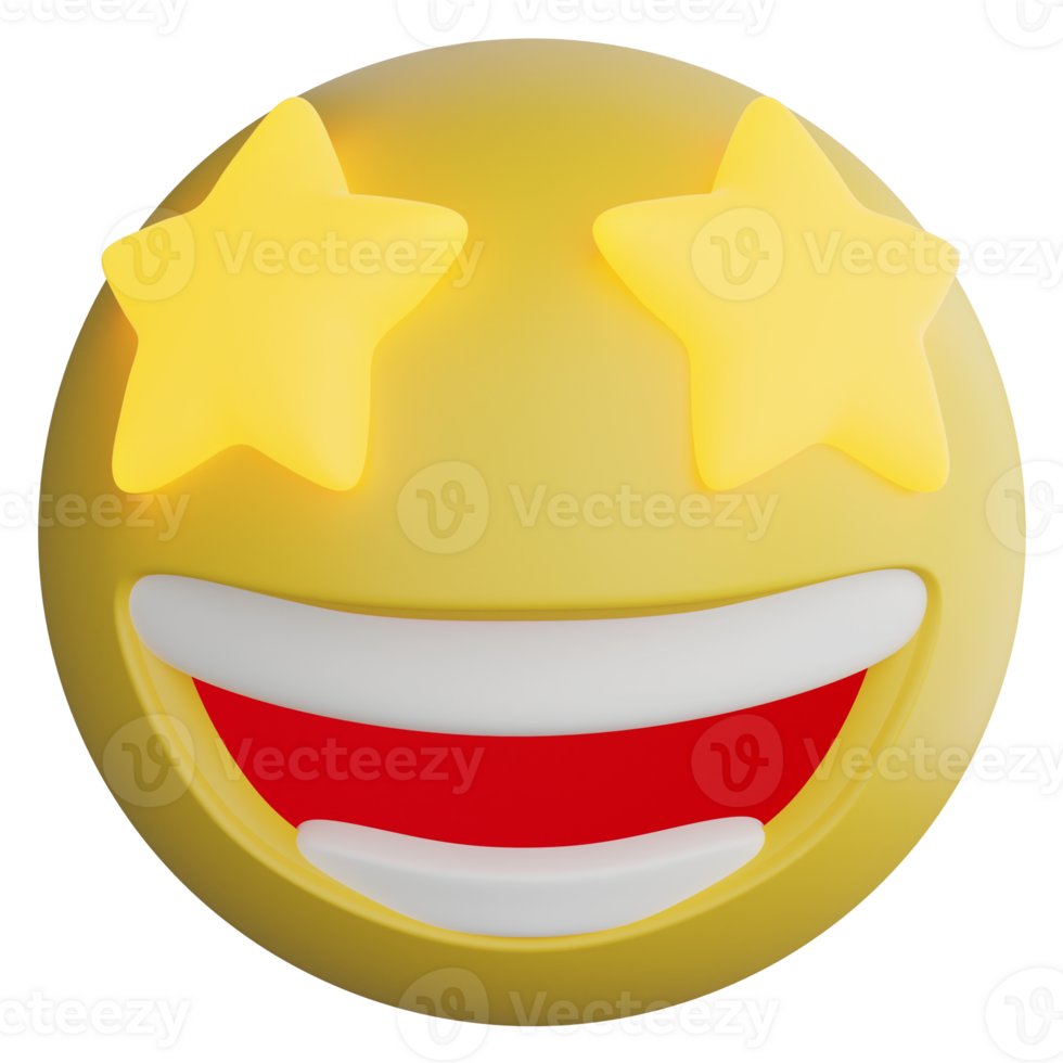 Neon eye smile emoji clipart flat design icon isolated on transparent background, 3D render emoji and emoticon concept png