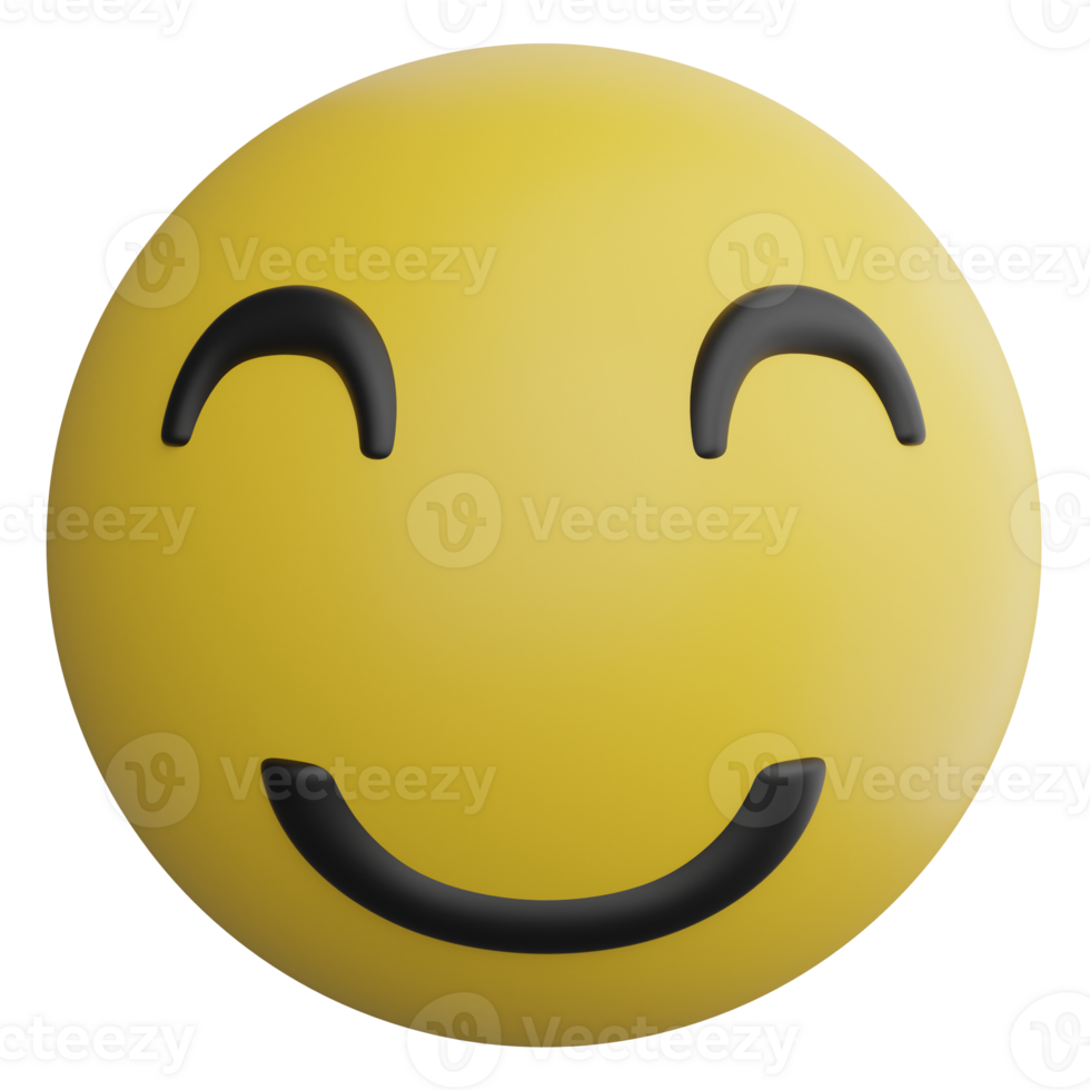 Sorridi emoji clipart piatto design icona isolato su trasparente sfondo, 3d rendere emoji e emoticon concetto png