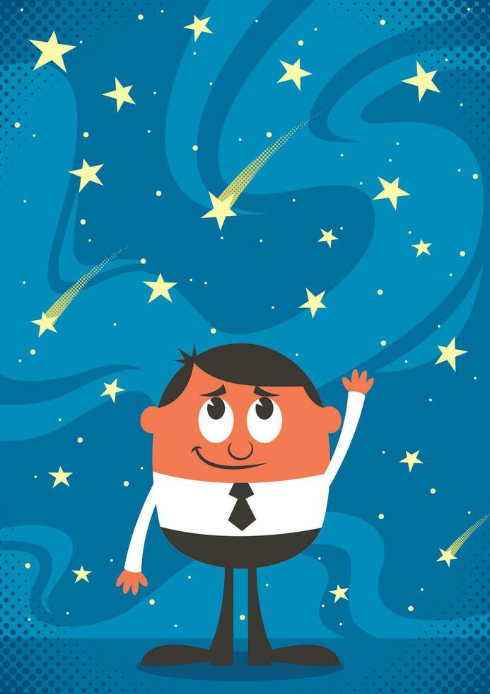 Dream Big Cartoon Concept vector
