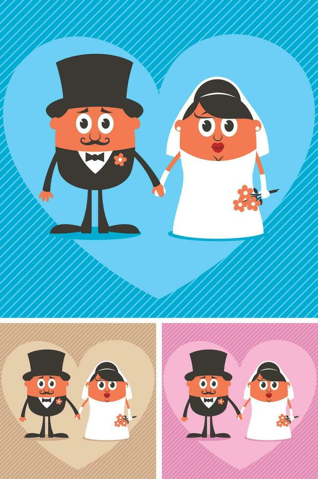 novio y novia vector