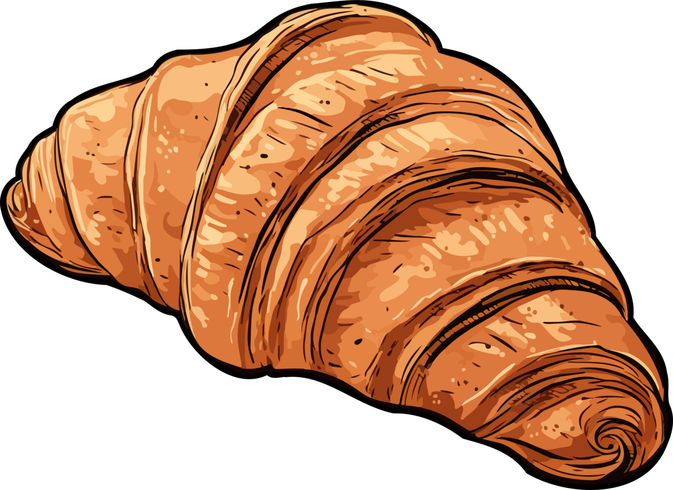 AI generated Croissant clipart design illustration png