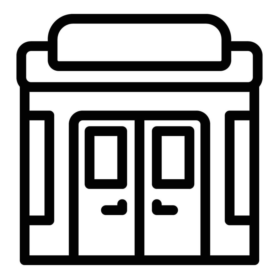 Shopping chain icon outline vector. Local retail business vector