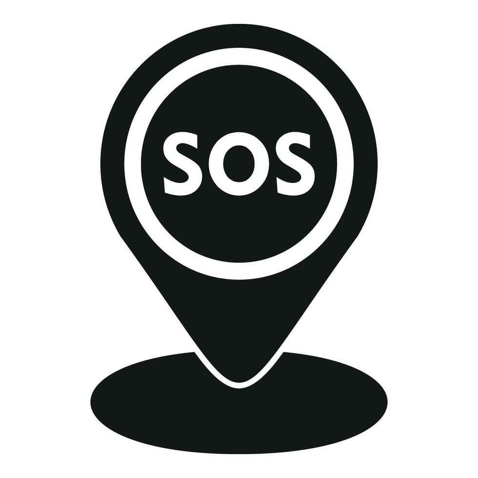 Sos location exit signal icon simple vector. Safety disaster vector