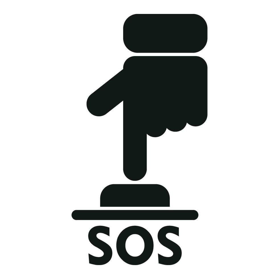 Sos help button icon simple vector. Engine safety siren vector