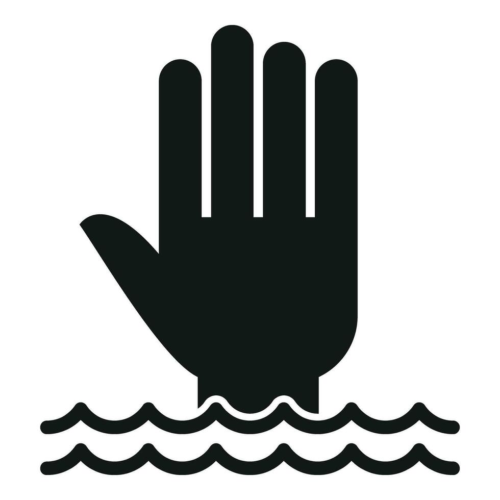 Sos swim help icon simple vector. Contact siren vector