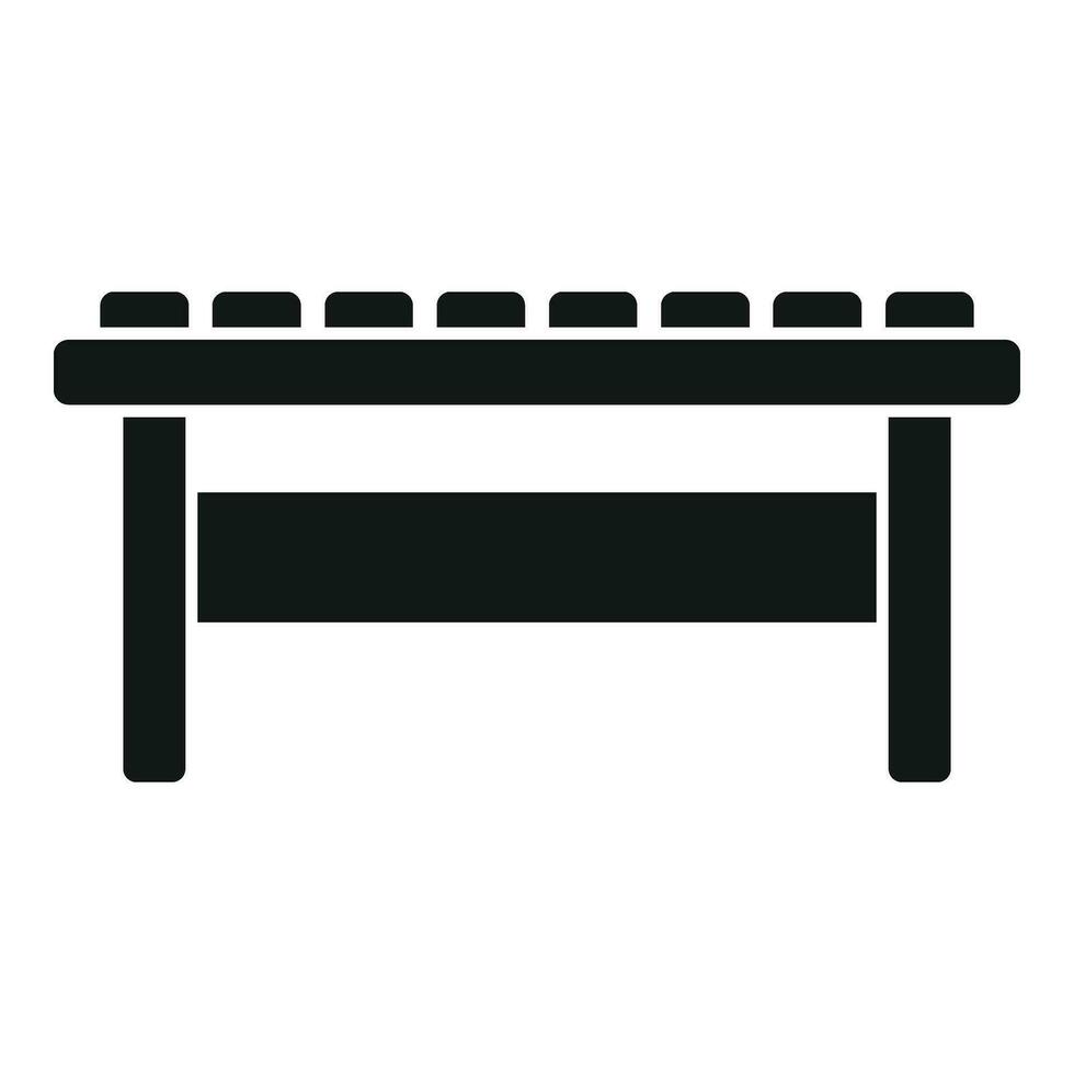 banco mueble icono sencillo vector. hamaca sombrilla arquitecto vector