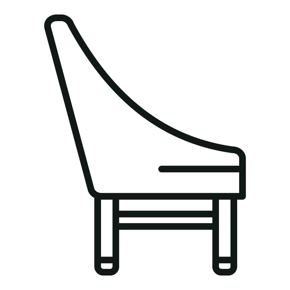 nuevo mueble silla icono contorno vector. espacio patio vector