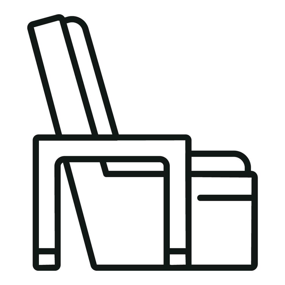 Dining recliner chair icon outline vector. Deck chair vector